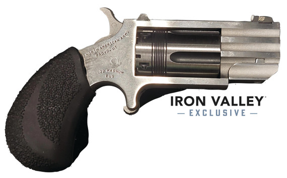 North American Arms Pug, .22 Magnum, 1.00" Barrel, 5 RDs, Stainless - 744253002472 