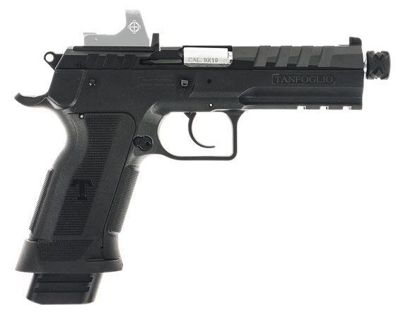 Tanfoglio Force Duty Tactical, 9mm, 4.90" Threaded Barrel, 20 RDs, Black - 8051770134855 