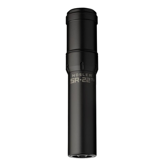 Nosler SR-22Ti, 1/2x28 Direct Thread Titanium Suppressor, Black - 054041906258 