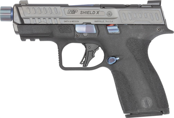 Smith & Wesson M&P Shield X Performance Center, 9mm, 4.10" Threaded Barrel, 15 RDs, Black - 022188906226 