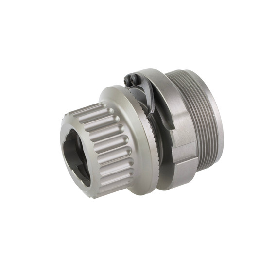 B&T RQD 9mm Tri-Lug HUB Mount, Titanium & Stainless Steel, Silver Finish - 840225721812 
