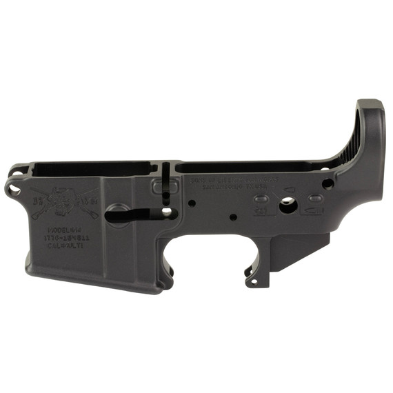 Sons of Liberty Gun Works Angry Patriot Lower Receiver, Receiver, Stripped Lower, Black Anodized - 657628674382 