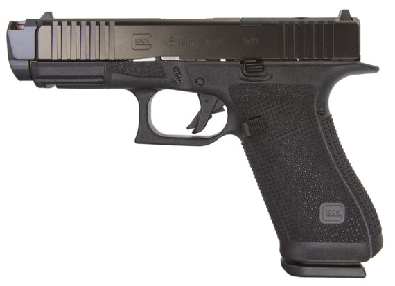 Glock 45 Gen 6 w/ Radian Ramjet™ & Afterburner™, 9MM, 4.42" Compensated Barrel, 17 RDs, Black/Bronze - 149195160028 