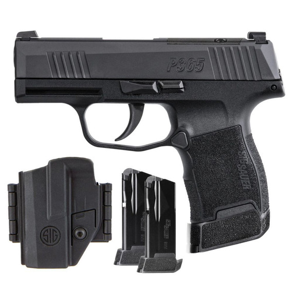 Sig Sauer P365 Optic Ready TACPAC, 9MM, 3.10" Barrel, 12 RDs, Black - 798681682836 