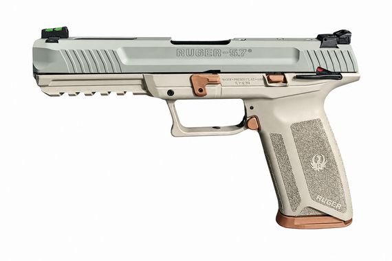 Ruger Ruger-57 Badger, 5.7X28MM, 4.90" Barrel, 20 RDs, Tan/Gray/Brown - 756542287811 