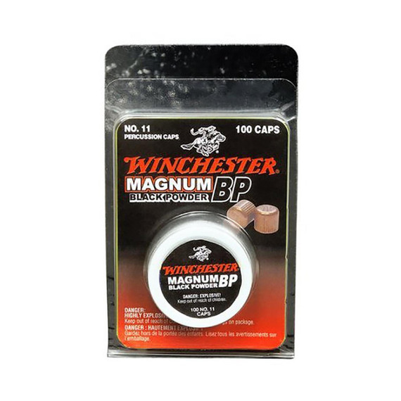 Winchester #11 Magnum Black Powder Percussion Cap, 100 Per Tin - 020892300323 