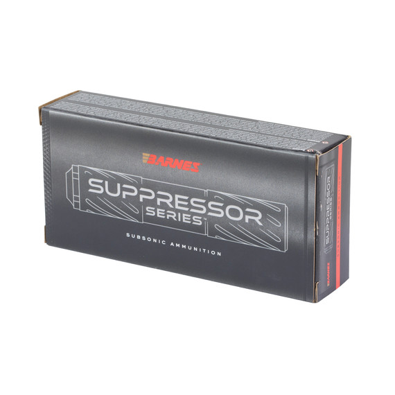 Barnes Suppressor Series, .300 Blackout, 220gr Sierra MatchKing OTM, Subsonic Ammunition, 20 RDs - 716876220038 