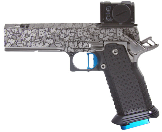 Tee Gun Vault Rivet w/ Aimpoint ACRO P-2, 9MM, Silver/Gray - 154151646126 