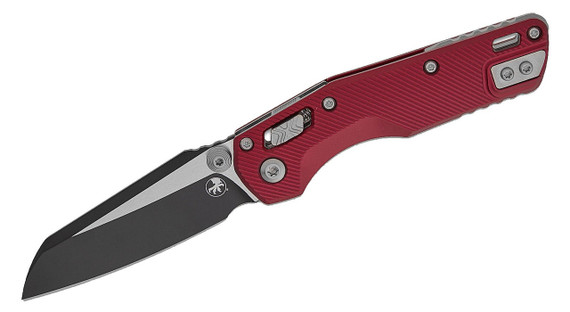 Microtech MSI Mini RAM-LOK, 3.15" M390MK Blade, Fluted Aluminum, Merlot 