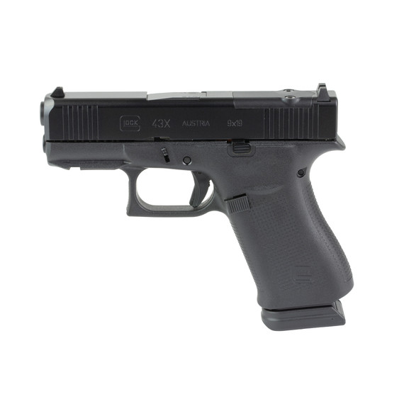 Glock 43X MOS, 9mm, 3.41" Barrel, 15 RDs, Optic Ready, Black 