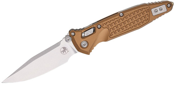 Microtech SOCOM RAM-LOK, Clip Point, 4" M390MK Blade, Stonewash, Tan 
