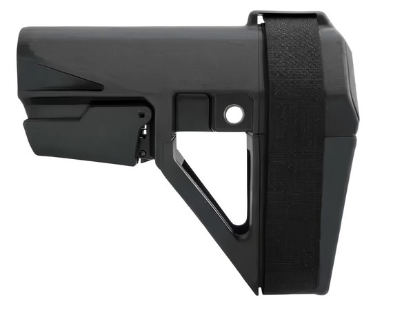 SB Tactical SBA6, 5-Position Adjustable Pistol Stabilizing Brace, AR-Platform Pistol Compatible, Fits Carbine Receiver Extension, Black 