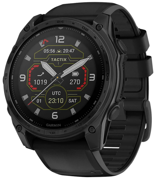 Garmin tactix 8 Solar Elite GPS Smartwatch, 51mm, Titanium Bezel, Black 