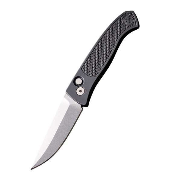 Pro-Tech Brend Classic Auto, 3.35" MagnaCut Blade, Diamond Aluminum, Black 