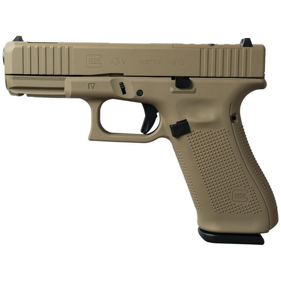 Glock G45 V-Series, 9mm, 3.70" Ported Barrel, 17 Rds, FDE Cerakote 