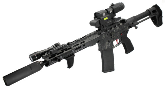 Mustang Armament Chesty Series w/ EOTech EXPS2-2 & 3X Magnifier, 5.56 NATO, 11.50" Barrel, 30 RDs, Black Camo 