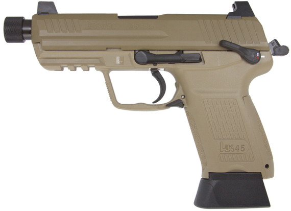Heckler & Koch HK45 Compact Tactical V1, .45 ACP, 4.57" Threaded Barrel, 10 RDs, Flat Dark Earth 
