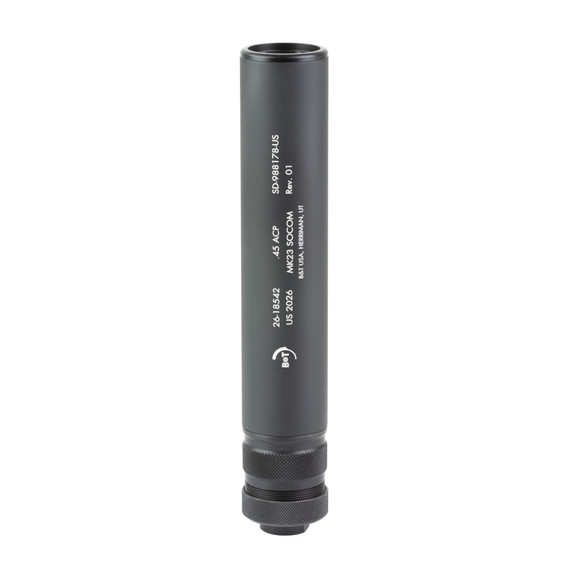 B&T MK23 SOCOM, 45 ACP, 8.78" Length, Aluminum, Black 