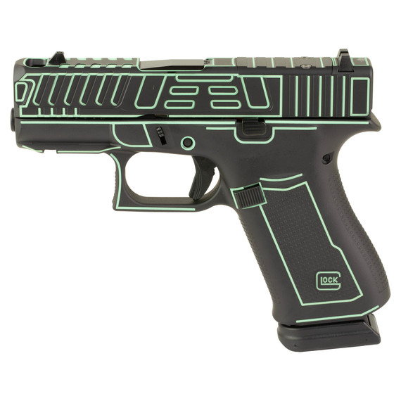 Glock 43X, 9mm, 3.41" Barrel, 15 RDs, Outlander Blue Cerakote 