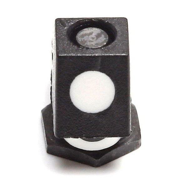 Glock Front Sight, Polymer 4.1mm Screw-On, White Dot, Black 