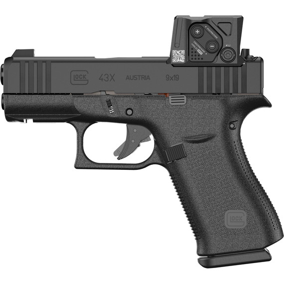Glock 43X w/ Aimpoint COA, 9mm, 3.41" Barrel, 10 RDs, Black 