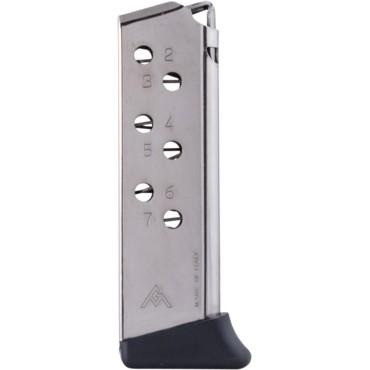 Mec-Gar Walther PPK, Magazine, 7 Rds, Polymer Finger Rest, .32 ACP, Nickel 