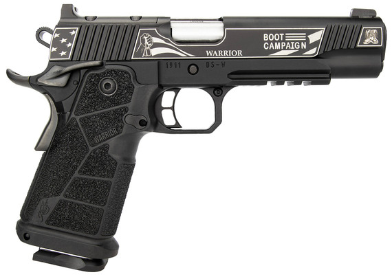 Kimber 1911 DS Warrior Boot Campaign, 9MM, 5.00" Barrel, 20+1 Rds, KimPro Black / Matte Stainless 