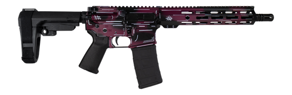 Shark Coast Tactical Anime-15, 5.56 NATO, 10.50" Threaded Barrel, 30+1 Rds, Black Cherry Cerakote 