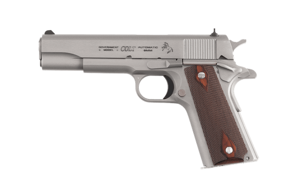 Colt 1911 Classic Government Stainless, 9MM, 5.00" Barrel, 9 Rds, Stainless 