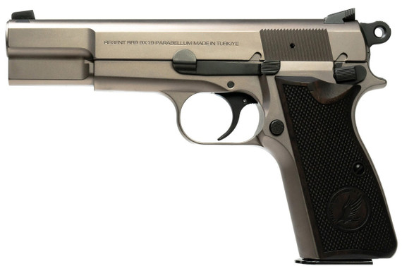 Tisas Regent BR9, 9MM, 4.67" Barrel, 15 Rds, Nickel 