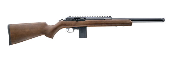 Chiappa Bushranger, 22 LR, 16.00" Threaded Barrel, 10 Rds, Blued/Wood 