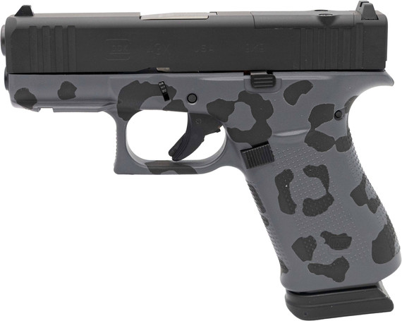 Glock G43X MOS Apollo Custom, 9MM, 3.41" Barrel, 15 Rds, Leopard Concrete Cerakote 