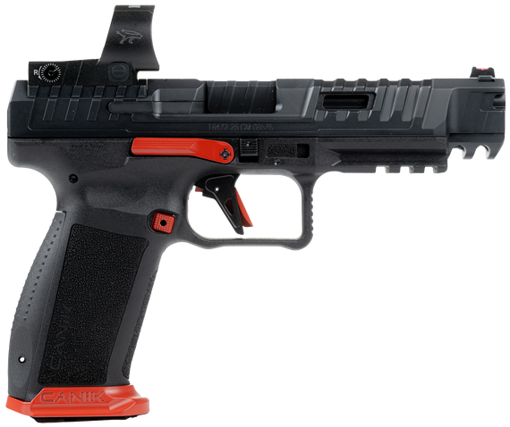 Canik SFx Rival, 9MM Luger, 5.00" Barrel, 18+1 Rds, Black w/Red Accents - 787450961043 