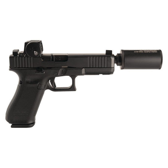 Glock 17 V Hush Puppy Kit w/ Vortex Defender, 9mm, 4.98" Threaded Barrel, 17 RDs, Black 