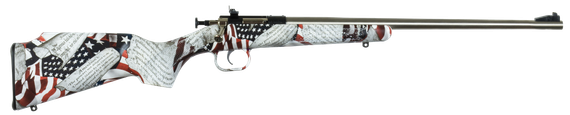 Crickett Amendment, .22 LR, 16.12" Barrel, 1 RDs, rebounding firing pin safety, Stainless / American Flag 