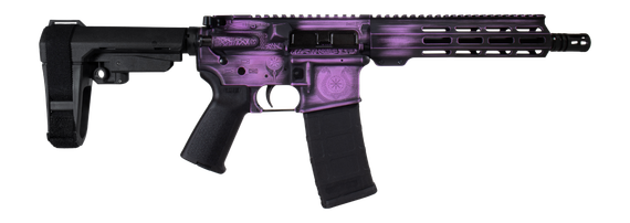 Shark Coast Tactical Valkyrie, 5.56 NATO, 10.50" Threaded Barrel, 30 RDs, M-LOK Handguard, Purple Cerakote 