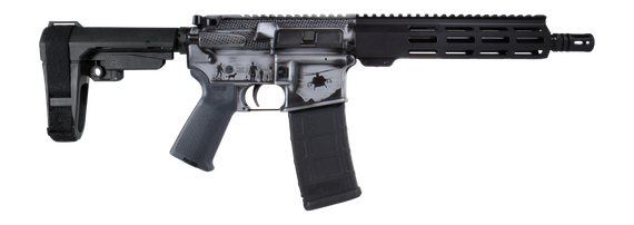 Shark Coast Tactical Military, 5.56 NATO, 10.50" Threaded Barrel, 30 RDs, Thumb Safety, Military Grey 