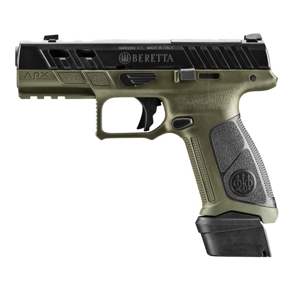 Beretta APX A1 Ported, 9mm, 4.25" Barrel, 21 RDs, Universal Optic Cut, OD Green 