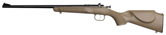 Crickett Youth, .22 LR, 16.12" Barrel, 1 RDs, Rebounding Firing Pin Safety, Desert Tan / Blued 