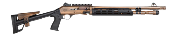 Panzer Arms M4 Speed Pro, 12 Gauge, 18.50" Ported Barrel, 5 RDs, Safety Selector, Distressed Copper with Bronze Titanium Accents 