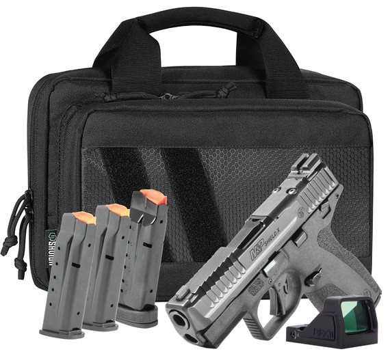 Smith & Wesson M&P Shield X Bundle, 9mm, 3.60" Barrel, 15 RDs, w/ Viridian RFX11, Black 