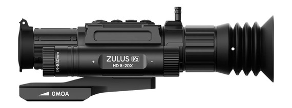 DNT Optics Zulus HD 5-20x V2 Digital Night Vision Riflescope, Black 