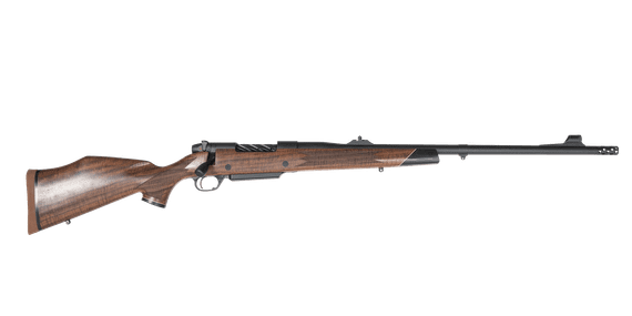 Weatherby Mark V Frontier, .375 H&H Magnum, 24.00" Threaded Barrel, 4 RDs, Nine-Lug Mark V Action, Graphite Black 