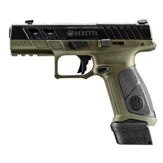 Beretta APX A1 Ported, 9mm, 4.25" Ported Barrel, 10 RDs, Universal Optic Cut, Olive Drab Green 