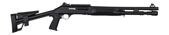 Panzer Arms PAM4TSSBSS M4, 12 Gauge, 18.50" Barrel, 5 RDs, Ambidextrous Safety, Black 