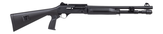 Panzer Arms M4 Tactical, 12 Gauge, 18.50" Barrel, 5 RDs, Black 