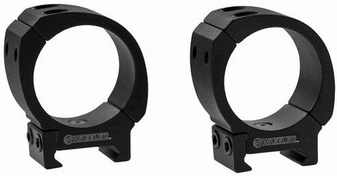 Wheeler Delta Series Sporter Bi-Weaver Style/Pic Rings, Black Anodized Aluminum 