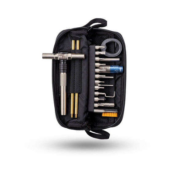 Fix It Sticks Handgun and Optics Toolkit, Mini All-In-One Torque Driver, Ratchet T-Handle, Compact Black Nylon Case 