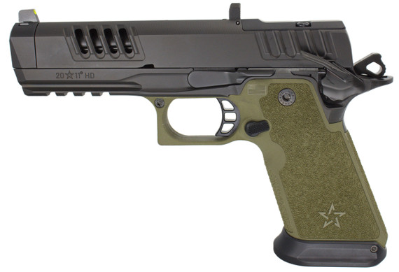 Staccato HD P4.5 Premium, 9MM, 4.50" Barrel, 18 RDs, OD Green / DLC Black 