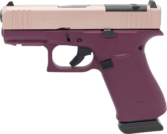 Glock 43X MOS Apollo Custom, 9mm, 3.41" Barrel, 15 Rds, Universal Optic Cut, Rose Gold Cerakote 